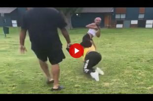 Father Pulls Gun on Little Girl Who Was Beating his Daughter (His Daughter Started Fight)