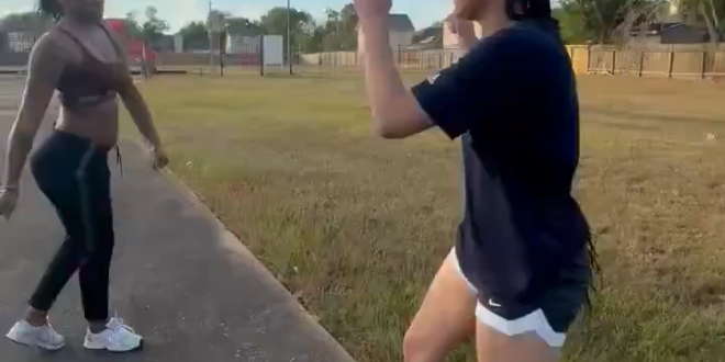 She got her face slammed into the concrete fighting over a man