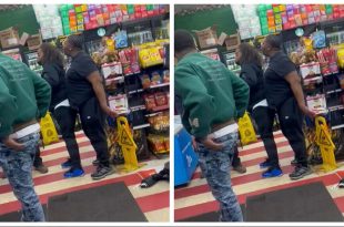 Man unalived after punching a stud woman to the ground after her girlfriend threw water on him at Dyke Down gas station store in Cleveland, Ohio
